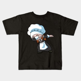 Thanksgiving Dabbing Pilgrim Girl Dab Dance Cute Kids T-Shirt